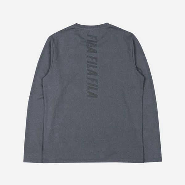 Camisetas Manga Corta Fila Hombre Gris - Essential L/S - España 861240DHJ